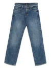 7 For All Mankind Light Wash Straight-leg Jeans With Classic Five-pocket Design In 蓝色