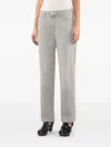 7 For All Mankind Denim Trousers With Belt Loops In Gray