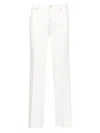 7 For All Mankind Straight-leg White Jeans With Tailored Fit In White