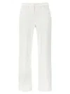 7 For All Mankind Calie Straighnt Cropped Jeans In White