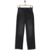 7 For All Mankind Calie Mid Rise Ankle Straight Leg Jeans In Black