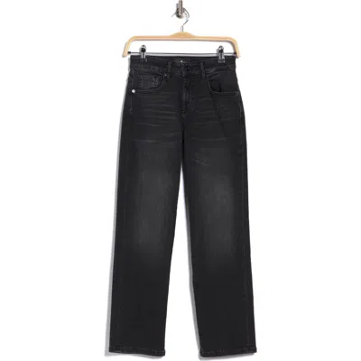 7 For All Mankind Calie Mid Rise Ankle Straight Leg Jeans In Black