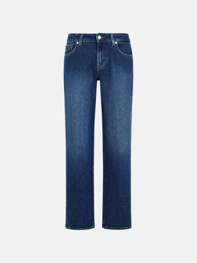 7 For All Mankind 'calie' Navy Cotton Jeans In Blue