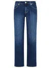 7 For All Mankind 'calie' Navy Cotton Jeans In Blue