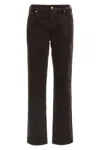 7 For All Mankind Trousers Featuring Belt Loops And Corduroy Texture In Brown