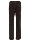 7 For All Mankind Trousers Featuring Belt Loops And Corduroy Texture In Brown
