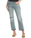 7 For All Mankind Calie Shore Break Straight Ankle Jean In Blue