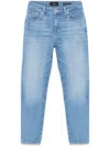 7 For All Mankind Sky Blue Calie Straighnt Cropped Jeans