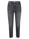 7 For All Mankind Calie Straight Ankle Bottomline Jeans In Gray
