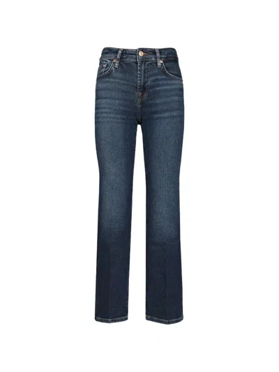 7 For All Mankind Calie Straight Ankle Jeans In Blue