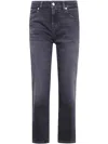 7 For All Mankind Modern Dojo Flared High-waisted Trousers In Black
