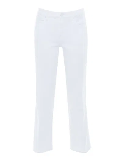7 For All Mankind Calie Straight Ankle Soleil In White