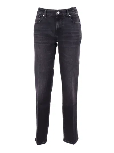 7 For All Mankind Calie Straight Bottomline In Black