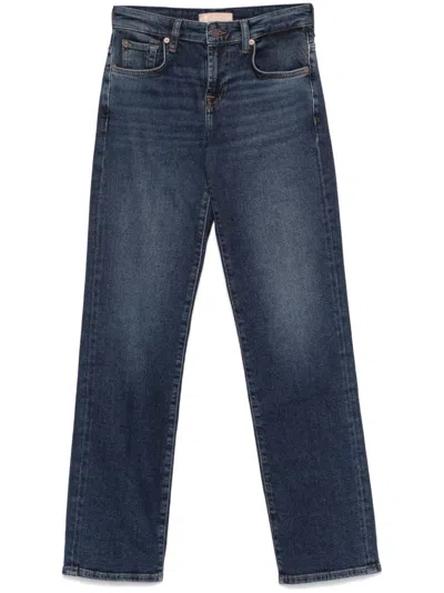 7 For All Mankind `calie Straight Cisco` Jeans In Blue