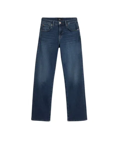 7 For All Mankind Calie Straight Cisco Luxe Vintage Jeans In Blue