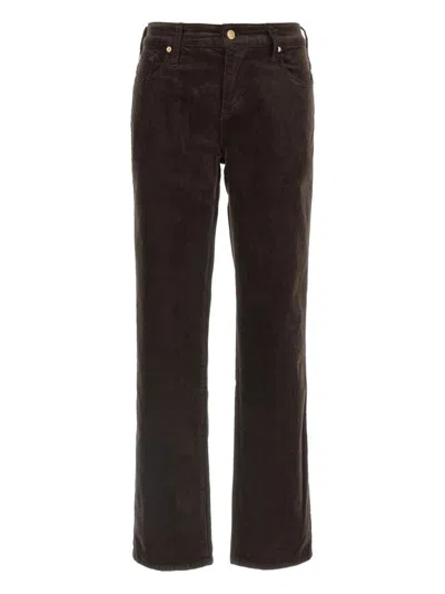 7 For All Mankind Calie Straight Corduroy Pants Clothing In Brown
