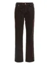 7 For All Mankind Calie Straight Leg Corduroy Pants Clothing In Brown