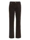 7 For All Mankind Calie Straight Leg Corduroy Pants Clothing In Brown