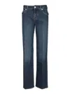7 For All Mankind Calie Straight Fit 5 Pocket Jeans Blue In Blue