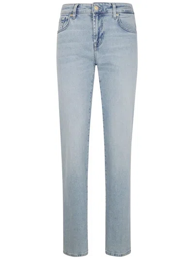 7 For All Mankind "calie" Straight Frozen Jeans Clothing In Blue
