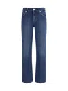 7 For All Mankind Versatile Straight Cut Jeans In Blue