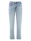 7 For All Mankind Calie Straight Jeans In Blue