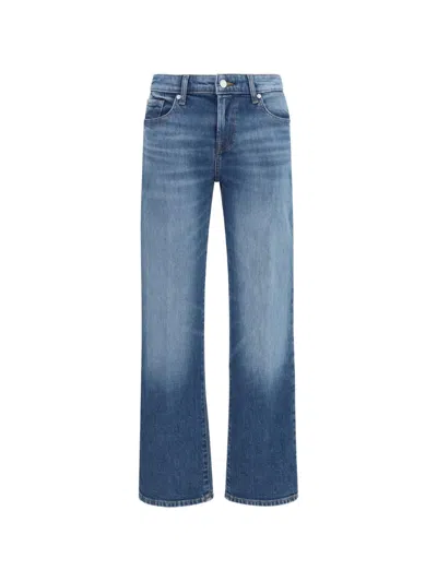 7 For All Mankind Calie Straight Jeans In Blue