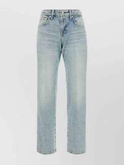 7 FOR ALL MANKIND CALIE STRAIGHT JEANS IN STRETCH DENIM