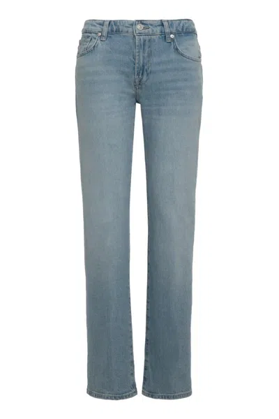 7 FOR ALL MANKIND 7 FOR ALL MANKIND CALIE STRAIGHT JEANS WITH A MID-RISE