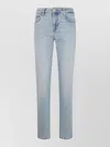 7 For All Mankind Calie Straight Leg Denim Five Pocket Trousers In Blue