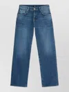 7 For All Mankind Calie Straight Leg Explorer Denim Trousers In Blue