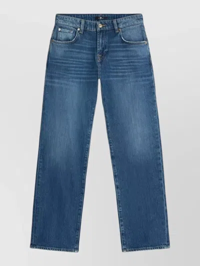 7 FOR ALL MANKIND CALIE STRAIGHT LEG EXPLORER DENIM TROUSERS