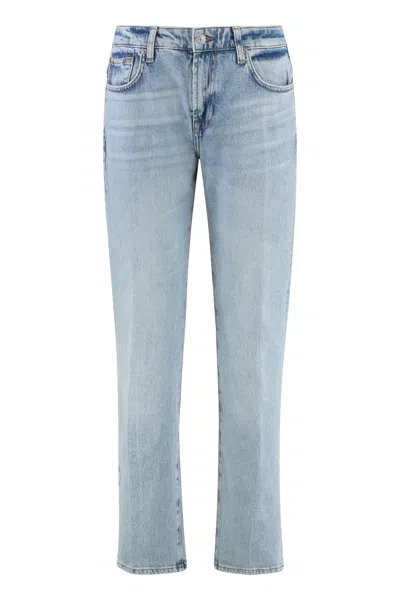 7 For All Mankind Calie Straight Leg Jeans In Blue