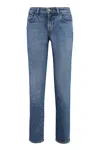 7 For All Mankind Calie Straight Jasper Jeans In Denim