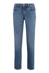 7 For All Mankind Calie Straight Jasper Jeans In Navy