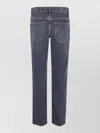7 For All Mankind Calie Straight Leg Stormwave Denim Trousers In Blue