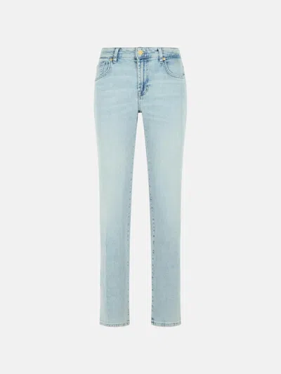 7 For All Mankind 'calie Straight' Light Blue Cotton Blend Jeans