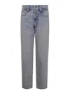 7 For All Mankind Calie Straight Sahara Denim Trousers In Azul