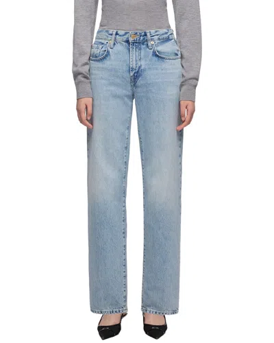 7 For All Mankind Calie Straight September Straight Leg Jean In Blue