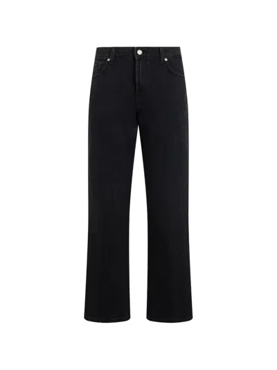 7 For All Mankind Calie Straight-leg Jeans In Black