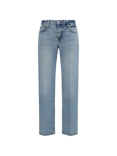 7 For All Mankind Calie Straight-leg Jeans In Blue