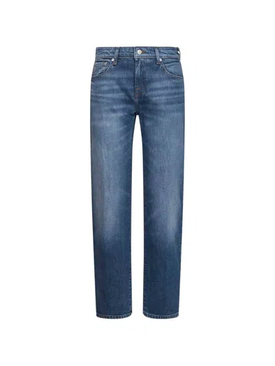 7 For All Mankind Calie Straight-leg Jeans In Blue
