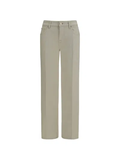 7 For All Mankind Calie Straight-leg Jeans In Gray