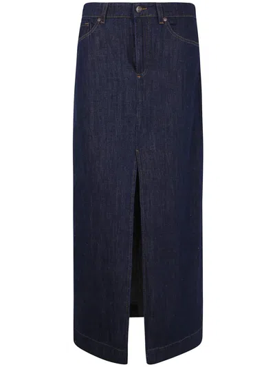 7 FOR ALL MANKIND 7 FOR ALL MANKIND CALLA SKIRT BLUBERRY WITH FRONT