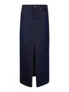 7 For All Mankind Calla Skirt Bluberry With Front Clothing In Blue