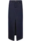 7 For All Mankind Calla Skirt Bluberry With Front Clothing In Blue