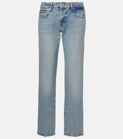 7 FOR ALL MANKIND CALLE LOW-RISE STRAIGHT JEANS