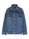 7 For All Mankind Oli Trucker Candy With Faded Crystals
