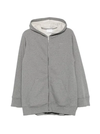 7 For All Mankind Cape-style Zip-up Hoodie In Gray