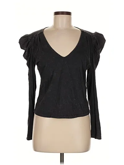 Pre-owned 7 For All Mankind Cardigan Sweater In Black